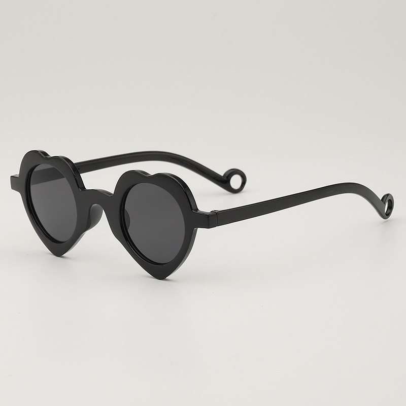 Fashion Black Frame Children's Heart Sunglasses