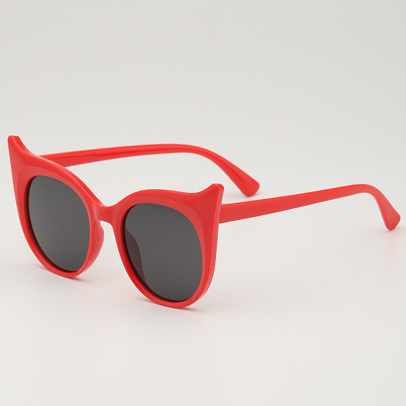 Fashion Red Frame Gray Film Little Devil Children's Sunglasses