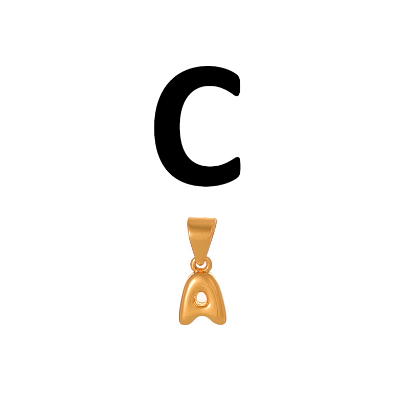 Fashion C Copper 26 Letter Pendant Accessories