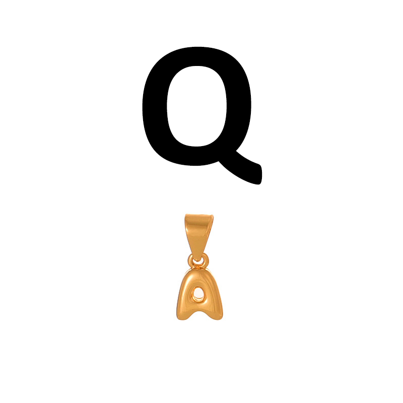 Fashion Q Copper 26 Letter Pendant Accessories