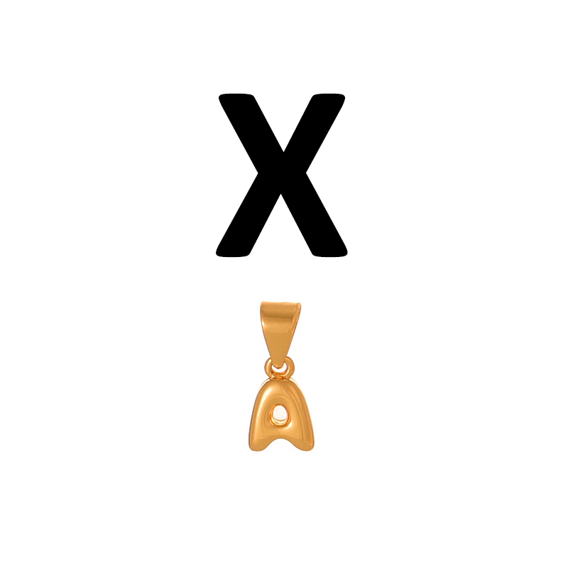 Fashion X Copper 26 Letter Pendant Accessories