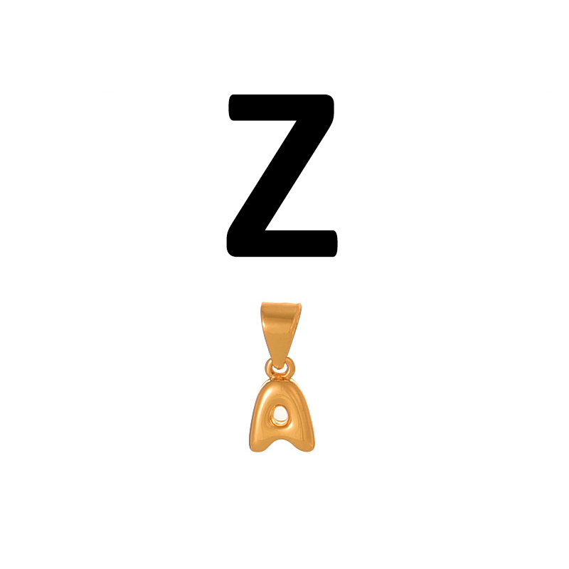 Fashion Z Copper 26 Letter Pendant Accessories