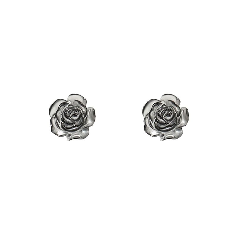 Fashion Black Rose Earrings Copper Rose Earrings