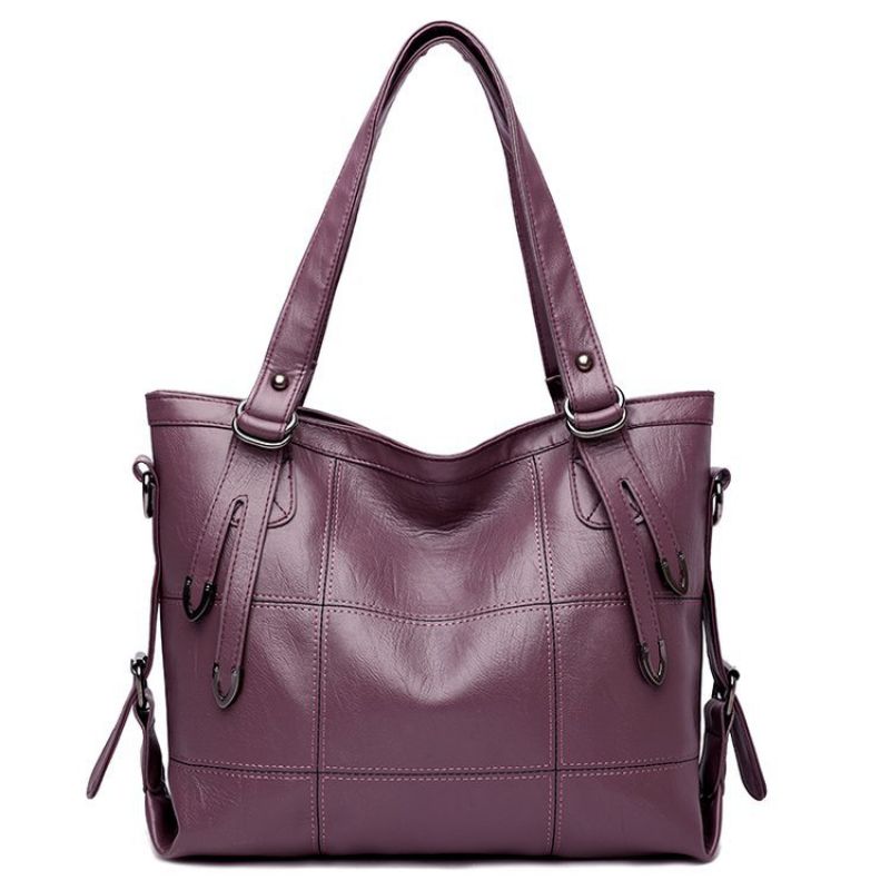 Fashion Violet Pu Large Capacity Crossbody Bag