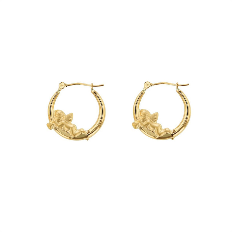 Fashion Cupid Earrings Copper Angel Earrings