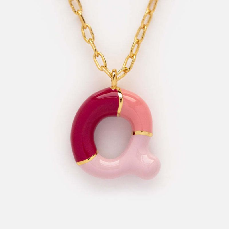 Fashion Q (pendant Only) Stainless Steel Dripping Oil Bubble 26 Letter Pendant