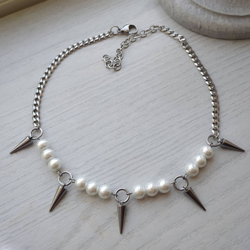 Fashion Necklace Alloy Pearl Stud Necklace