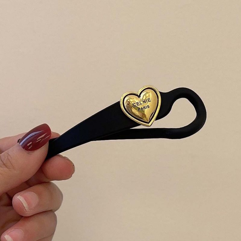 Fashion Gold Label Love Model Resin Letter Love Hairpin