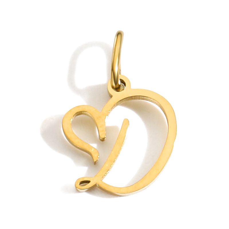 Fashion D-gold Stainless Steel 26 Letter Pendant