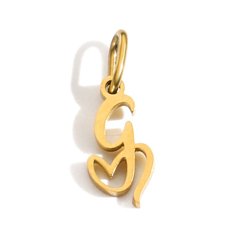 Fashion G-gold Stainless Steel 26 Letter Pendant