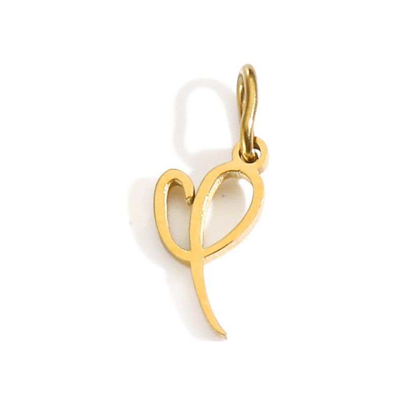 Fashion I-gold Stainless Steel 26 Letter Pendant