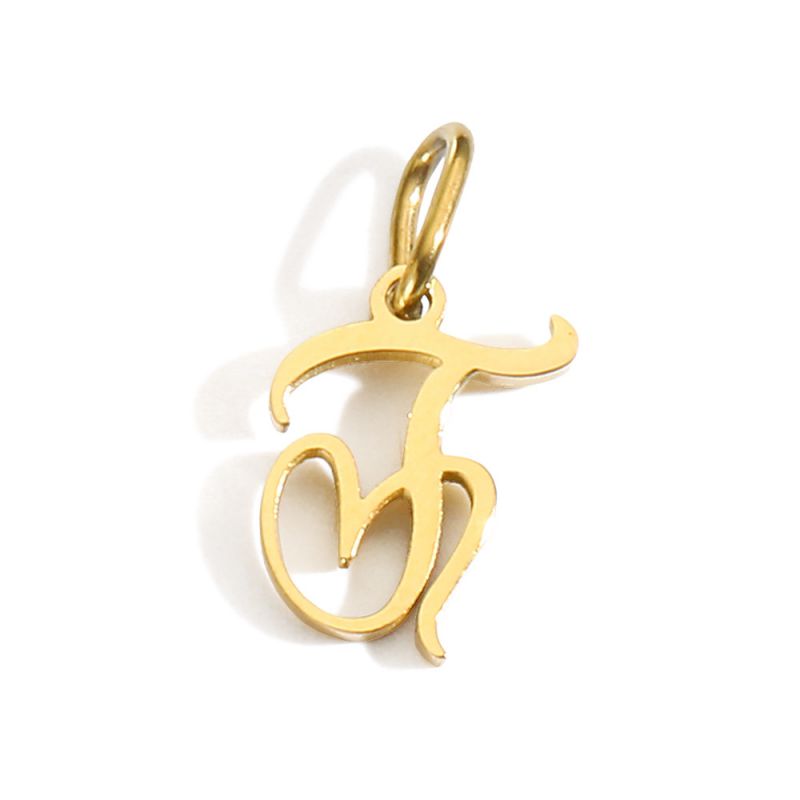 Fashion J-gold Stainless Steel 26 Letter Pendant