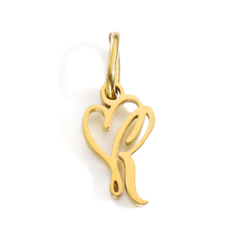Fashion R-gold Stainless Steel 26 Letter Pendant