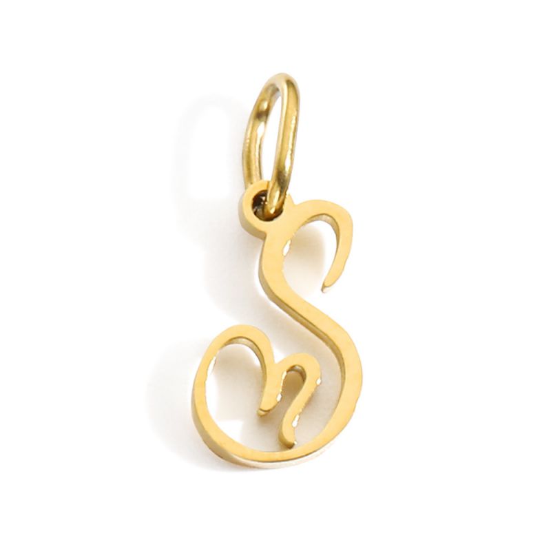 Fashion S-gold Stainless Steel 26 Letter Pendant