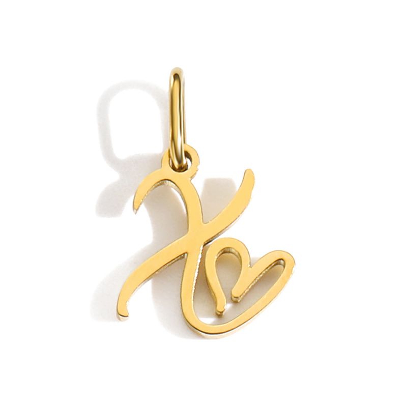 Fashion X-gold Stainless Steel 26 Letter Pendant