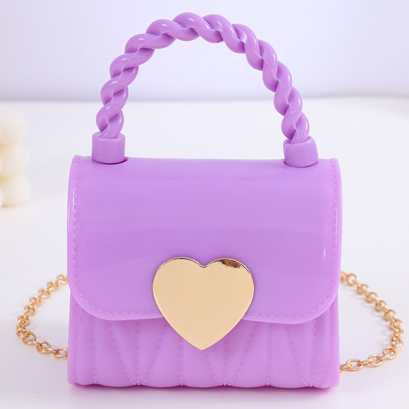 Fashion Violet Pvc Love Flap Crossbody Bag