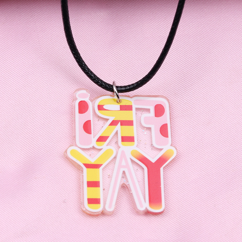 Fashion English Letters-necklace Acrylic Letter Necklace