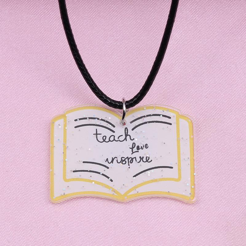 Fashion Book-necklace Acrylic Book Necklace