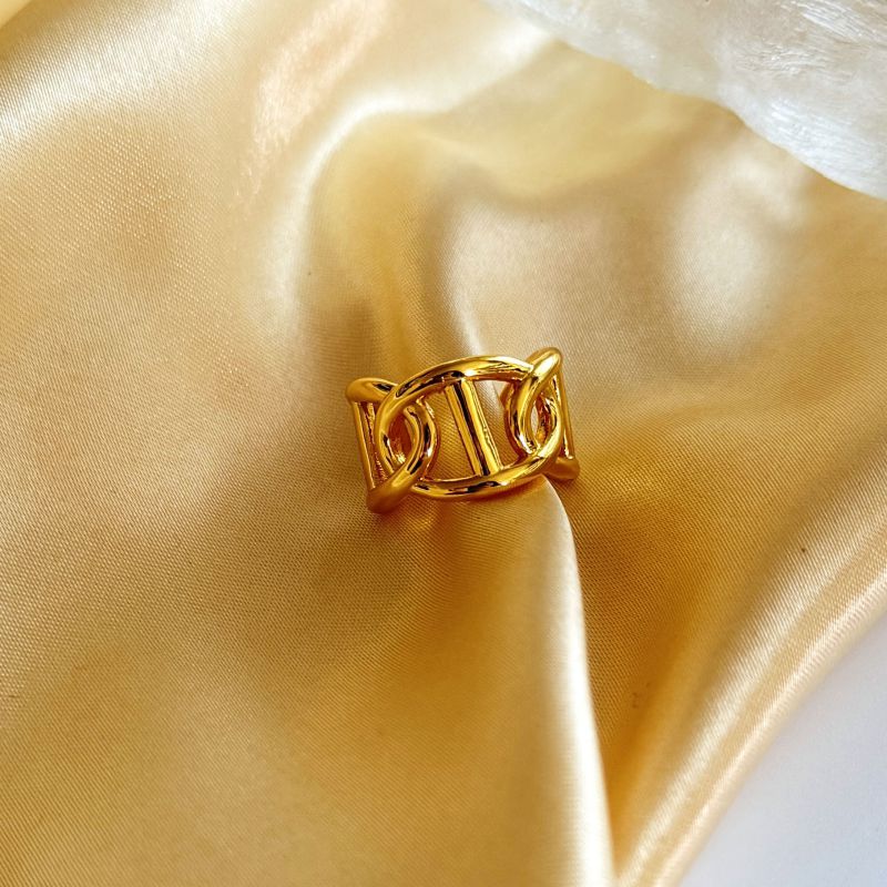 Fashion Gold Gold Plated Pig Nose Open Ring