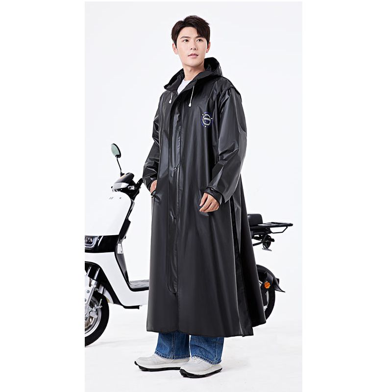 Fashion Classic Black Eva Adult Hooded Raincoat
