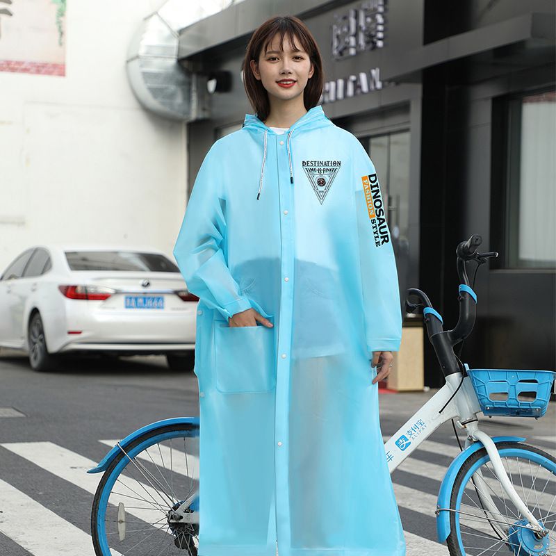 Fashion Blue Eva Adult Hooded Raincoat