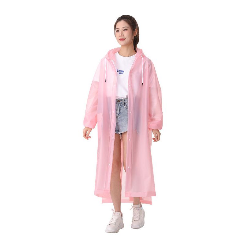 Fashion Pink (extended Double Brim) Eva Double Brim Adult Raincoat