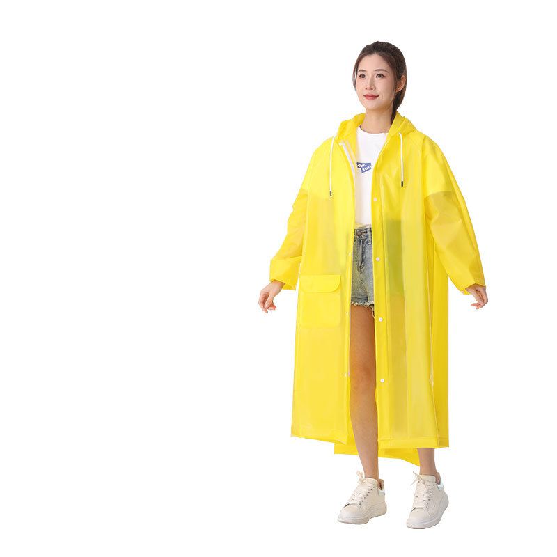 Fashion Yellow (extended Double Brim) Eva Double Brim Adult Raincoat