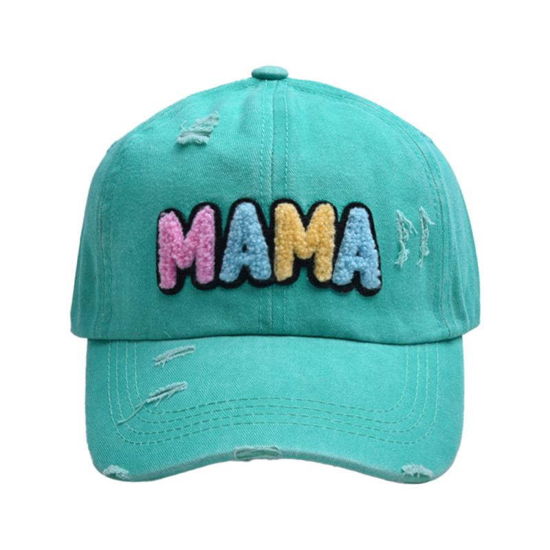 Fashion Fruit Green-color Letters Mama Baseball Cap Letter Embroidered Baseball Cap