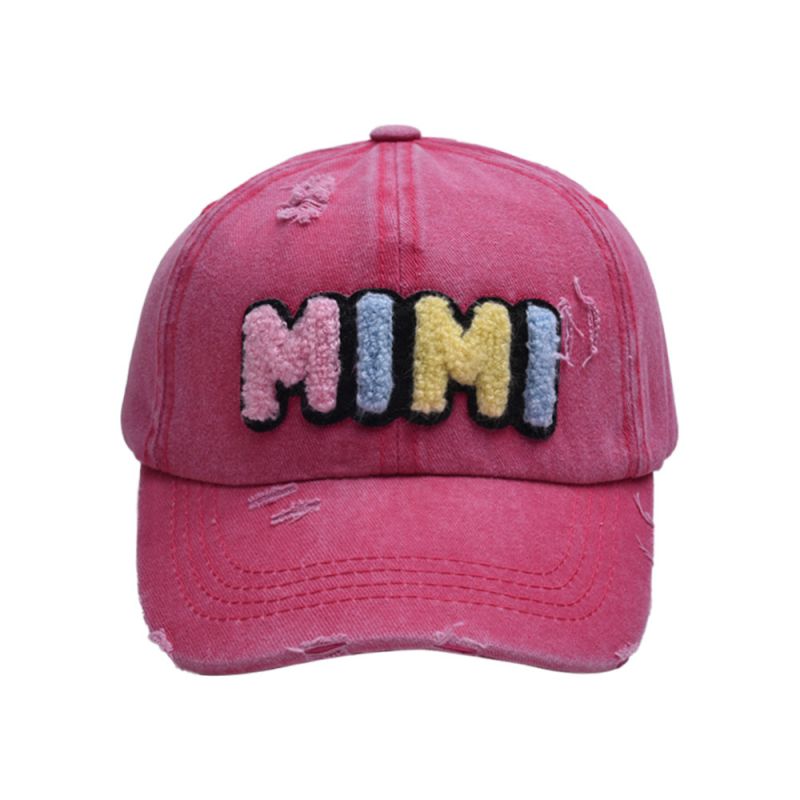 Fashion Rose Red-color Letters Mini Baseball Cap Letter Embroidered Baseball Cap