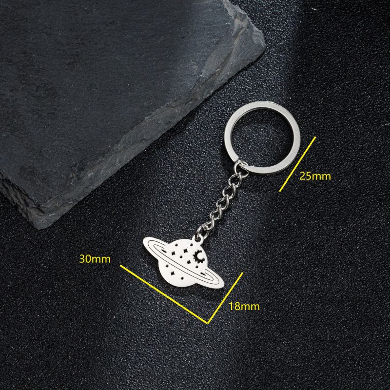 Fashion 1# Stainless Steel Planet Keychain