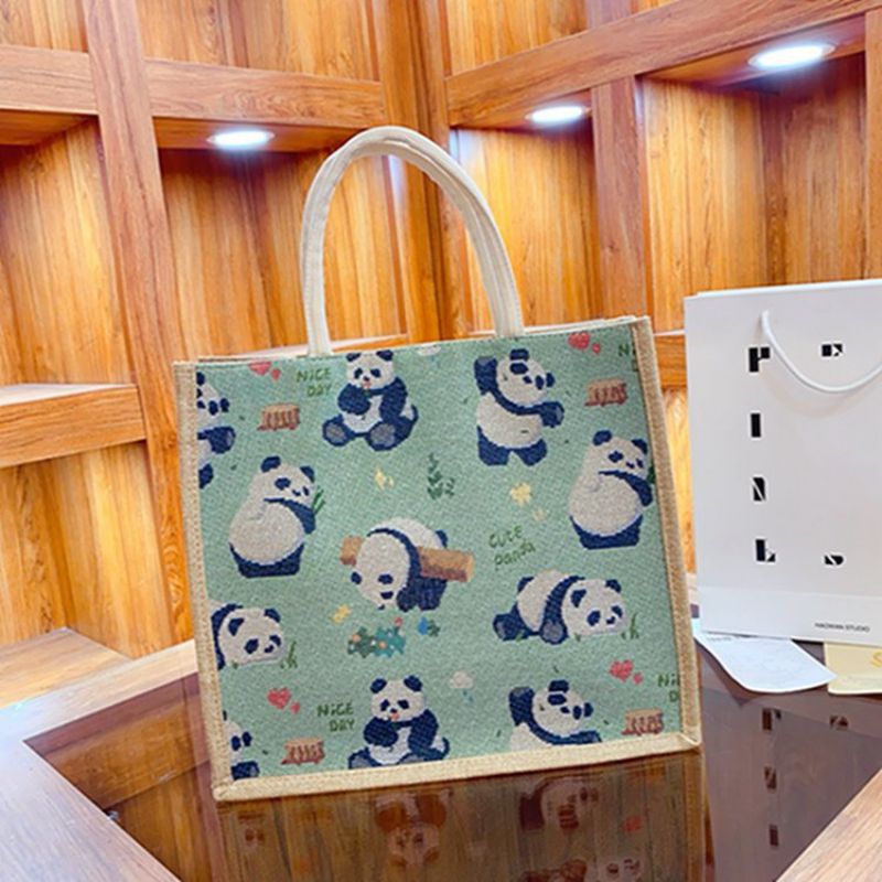 Fashion Panda Large Canvas Print Large Capacity Tote Bag
