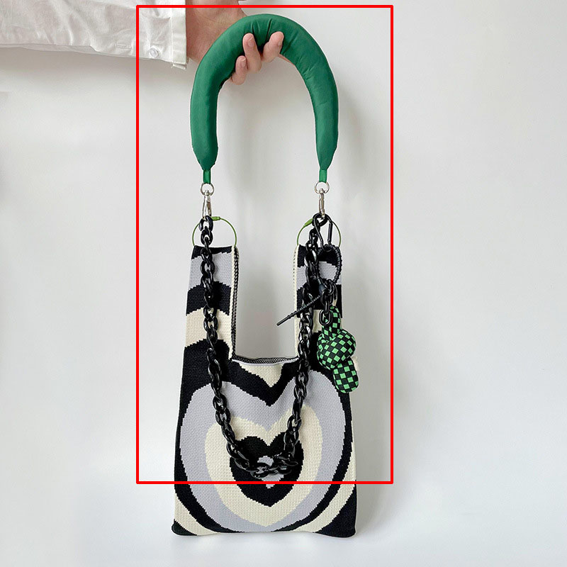 Fashion Dark Green Cotton-filled Thin Chain (excluding Bag) Polyester Cotton Filled Thick Chain Replacement Bag Strap