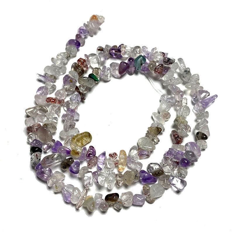 Fashion Purple Ghost Irregular Crystal Gravel Bead Diy Necklace