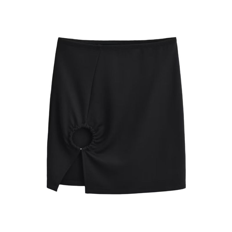 Fashion Black Hollow Ring Skirt