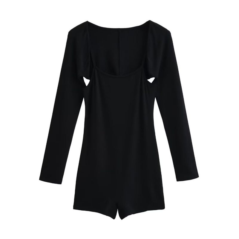 Fashion Black Cotton Camisole Jumpsuit Shorts + Shawl Set