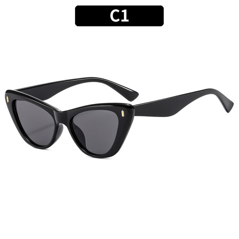 Fashion Black Frame Gray Piece/black Leg Ac Cat Eye Sunglasses