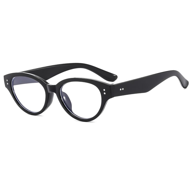 Fashion Black Frame White Film Cat Eye Rice Stud Sunglasses