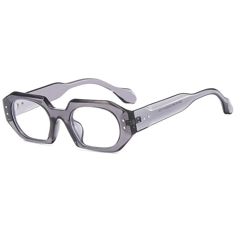 Fashion Translucent Gray Framed White Film Ac Small Frame Sunglasses