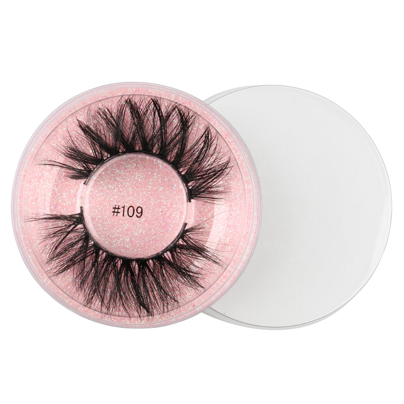 Fashion #109 (round Pink) Imitation Mink Three-dimensional False Eyelashes