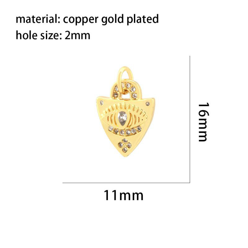 Fashion 7# Copper Diamond Eye Pendant