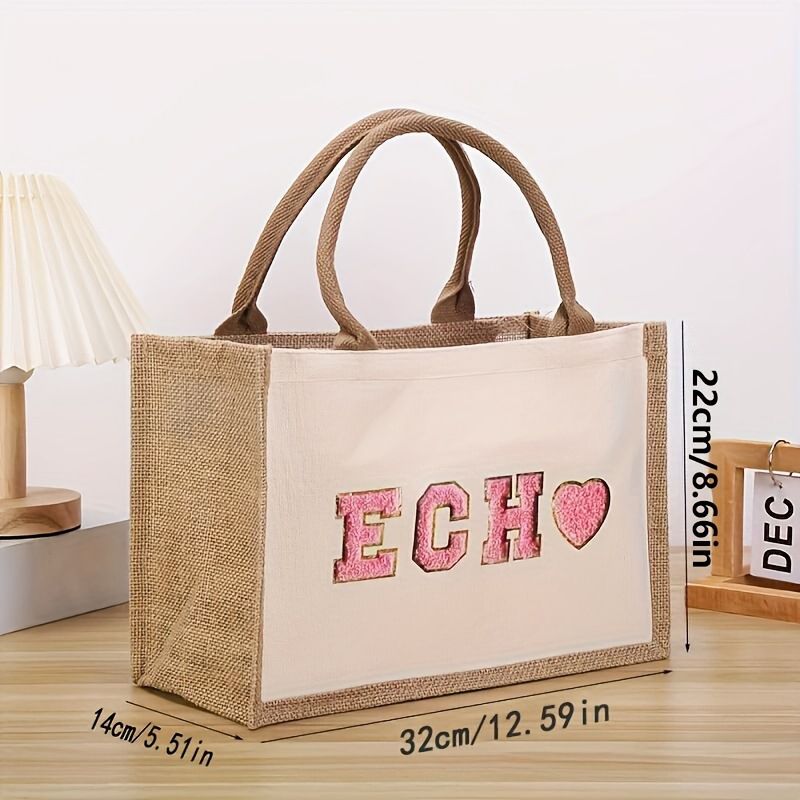 Fashion Horizontal Medium Size Ech Canvas Large Capacity Handbag