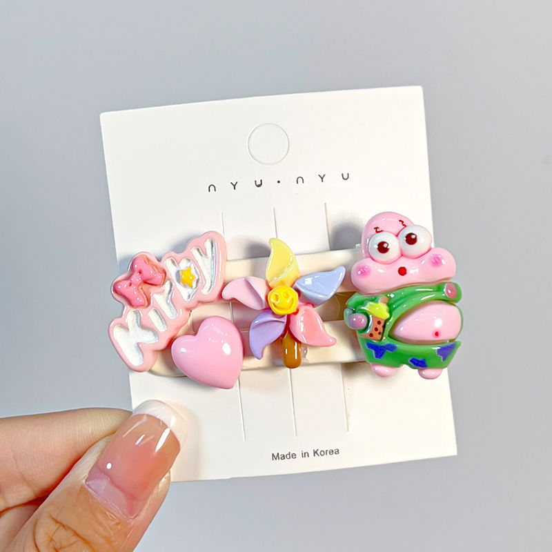 Fashion 5# Style 5 Cardboard Independent Packaging Resin Three-dimensional Cartoon Hairpin
