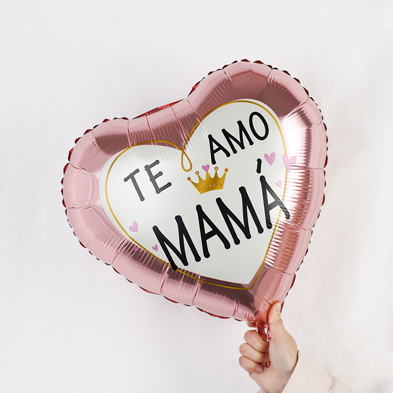 Fashion 50* Spanish Rose Gold Crown Mother's Day Letter Latex Love Balloons