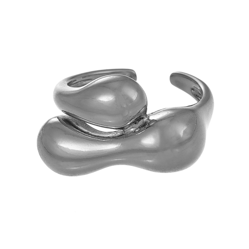 Fashion Silver 1 Copper Irregular Adjustable Ring