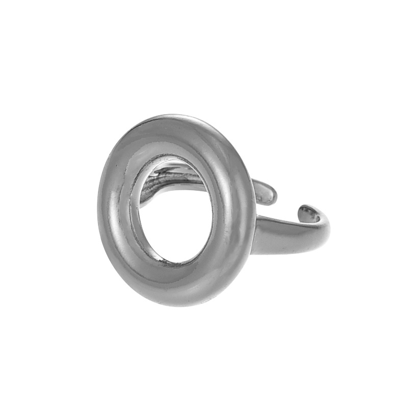 Fashion Silver 3 Copper Hoop Adjustable Ring