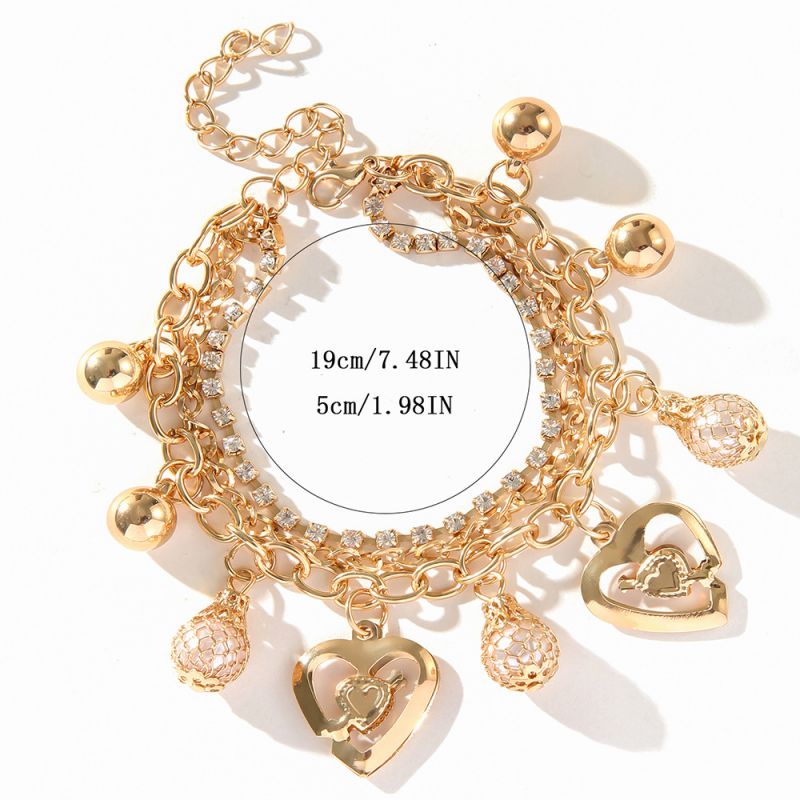 Fashion Gold Metal Love Bracelet