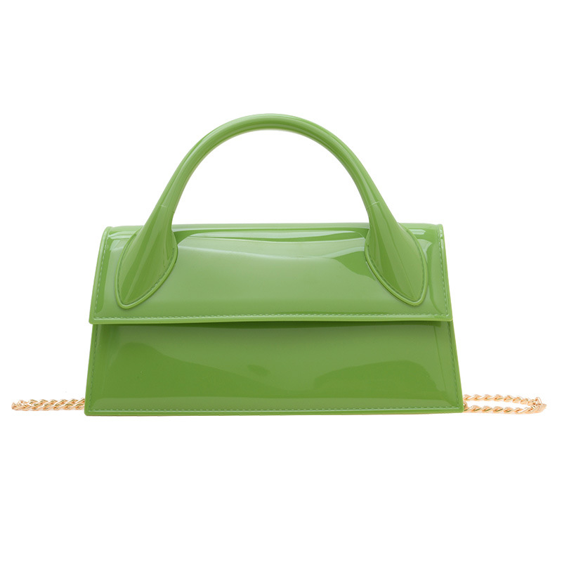 Fashion Green Pvc Flap Crossbody Bag