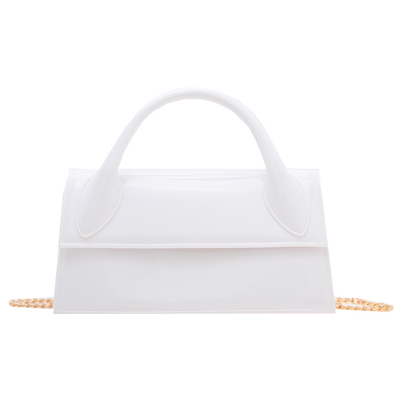 Fashion White Pvc Flap Crossbody Bag