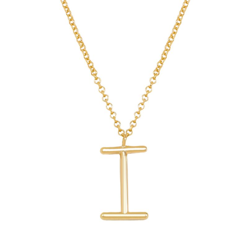 Fashion I Gold Stainless Steel 26 Letter Necklace