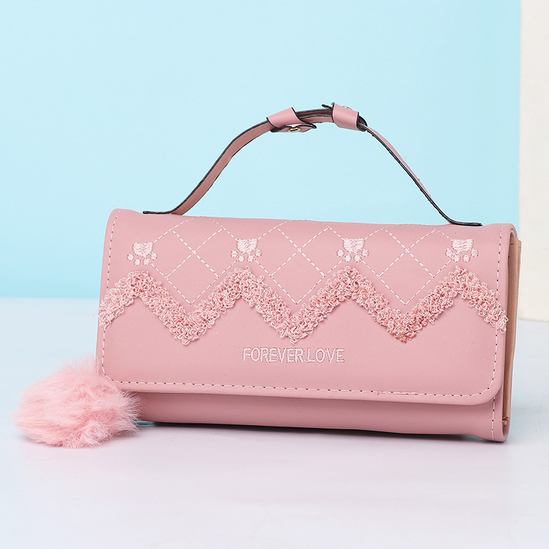 Fashion Pink Pu Clamshell Large Capacity Handbag